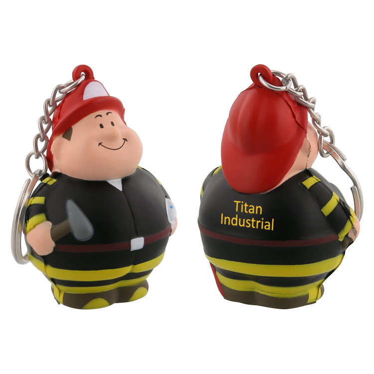 Firefighter Stress Ball Keychain
