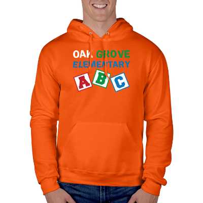 Customized safety orange fleece hoodied with custom logo