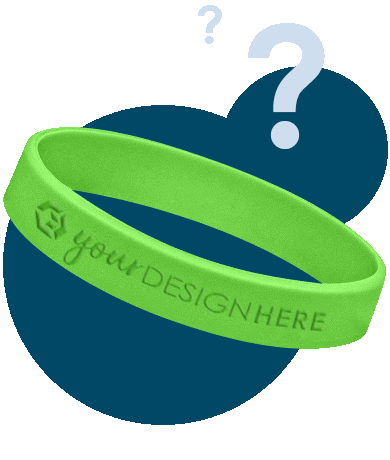 Green custom rubber wristbands