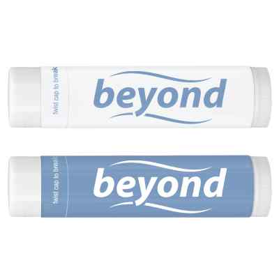 Lip balm made of polypropylene with a personalized logo and natural beeswax flavors.