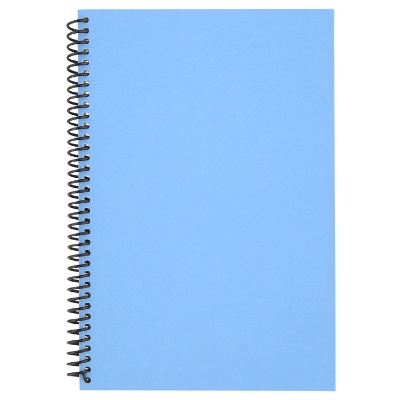 Blue recycled material notebook.
