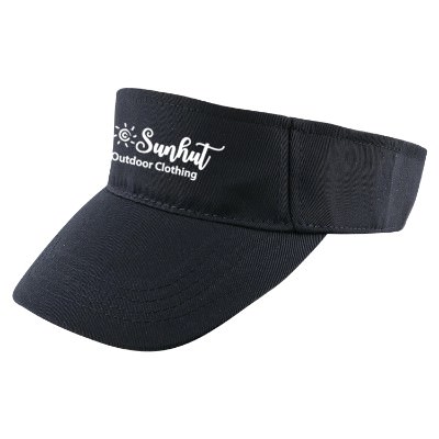 Black customizable sport visor.