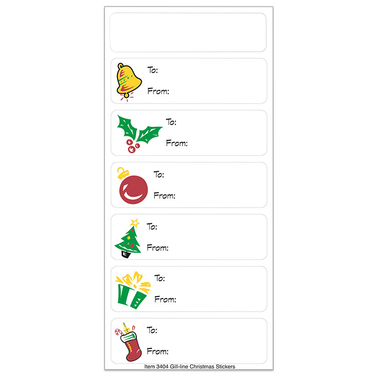 Holiday gift sheet stickers