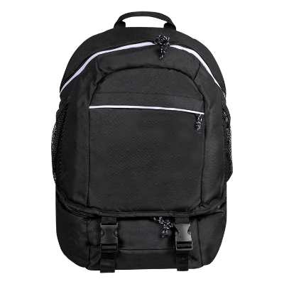 Blank black backpack cooler.