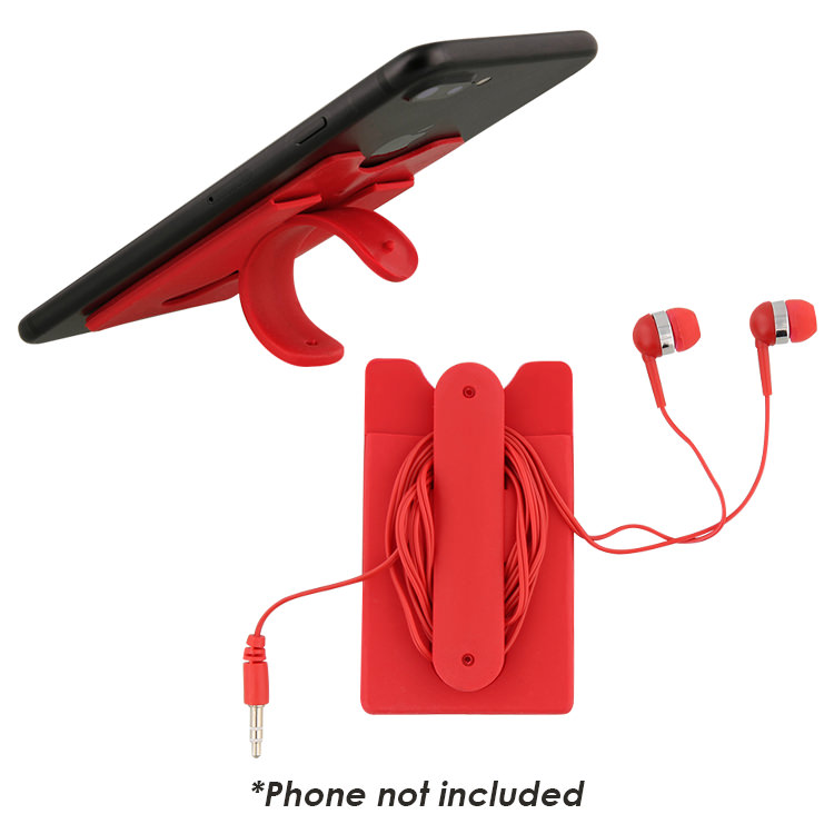 Silicone phone stand wallet.