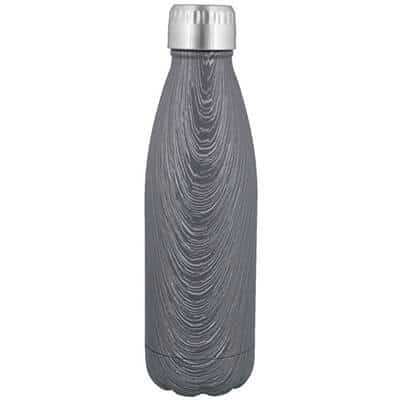 Stainless steel gray wood water bottle blank in 16 ounces.