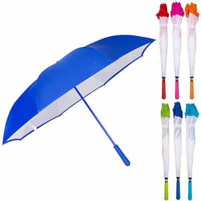 Blue with white inversion 48 inch umbrella.