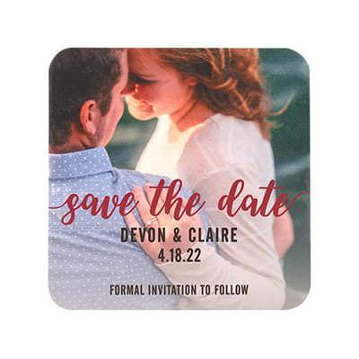 save the date coasters TWCST400