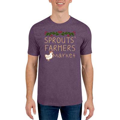 Customized heatherd eggplant blend printed t-shirt.