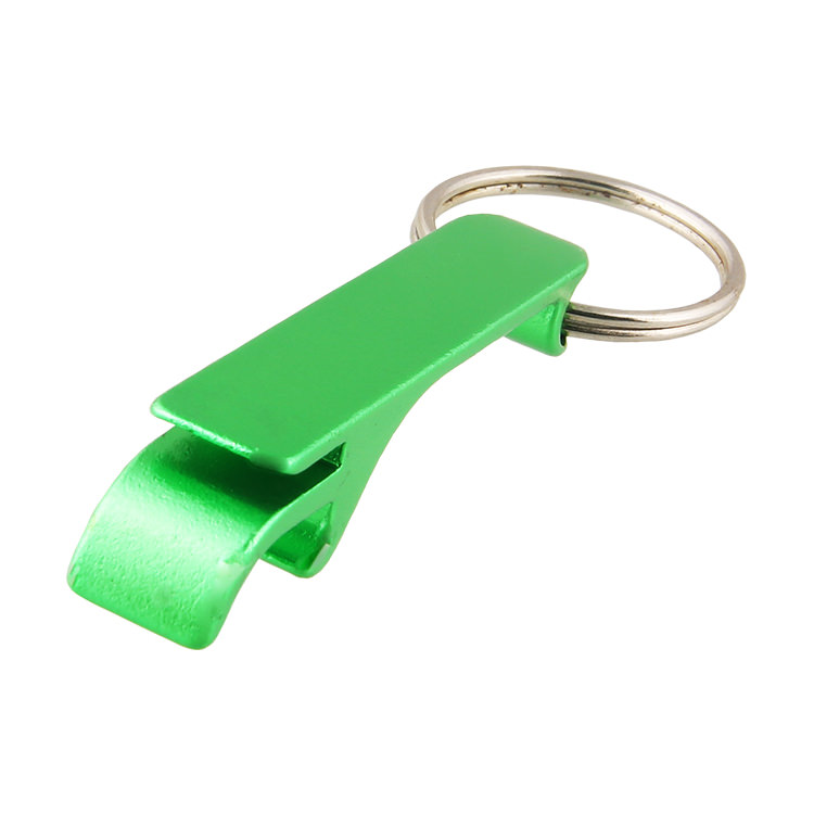 Aluminum key ring handy bottle opener.