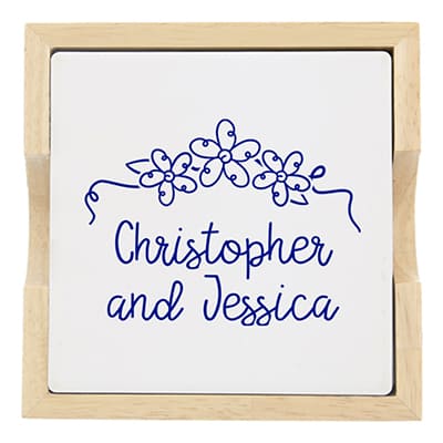 custom wedding coasters WDI104