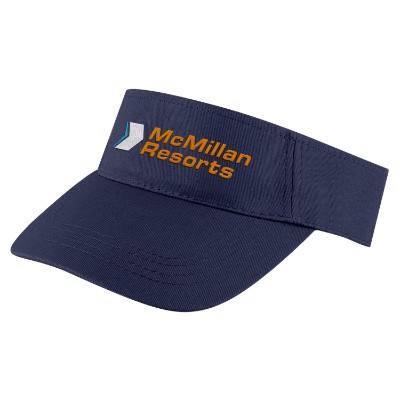 Navy Blue customizable embroidered cotton visor.