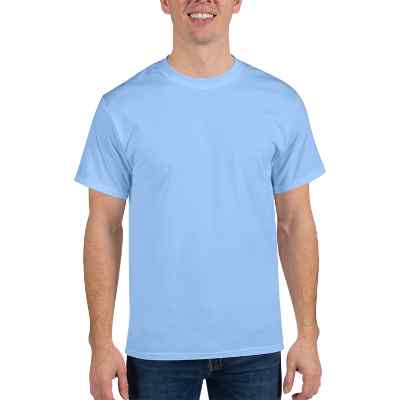 Blank light blue core blend t-shirt.