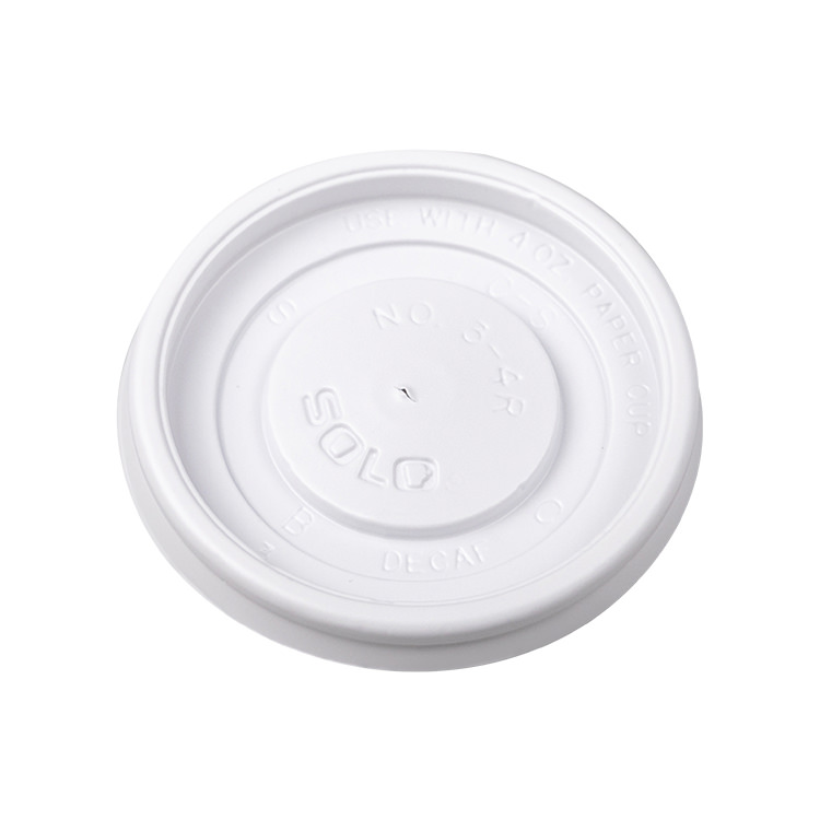 Plastic white lid for paper cups.