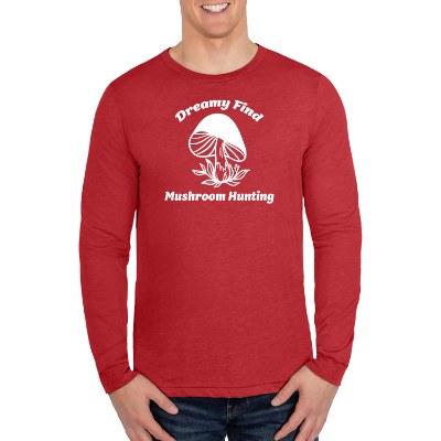 Custom vintage red long sleeve t-shirt with logo.