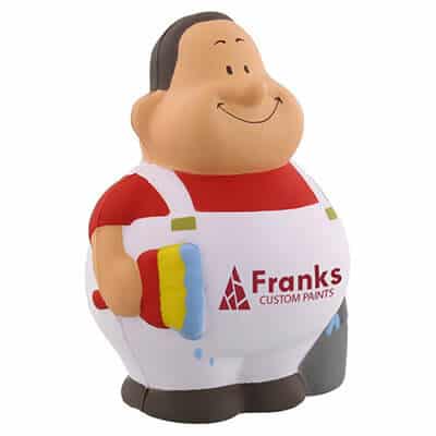 Foam painter pete stress ball personalized with logo.