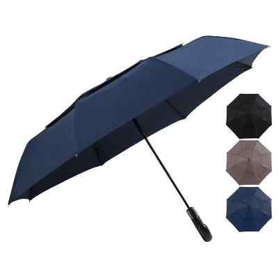 46" shedrain vented wooden compact umbrella.