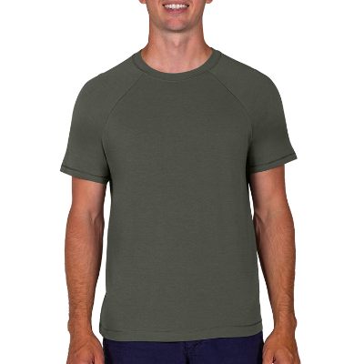 Plain army t-shirt.