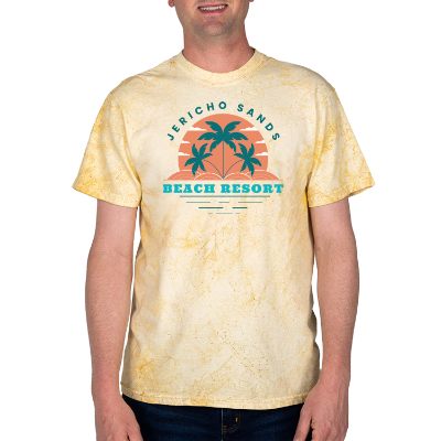 Custom citrine short-sleeve t-shirt with full color logo.