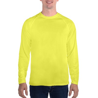 Blank safety yellow long sleeve t-shrit.