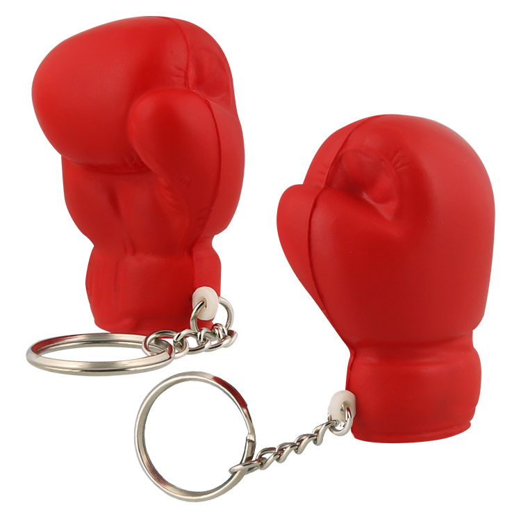 Foam boxing glove stress ball key ring.