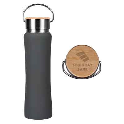 Stainless steel bottle with engraved imprint