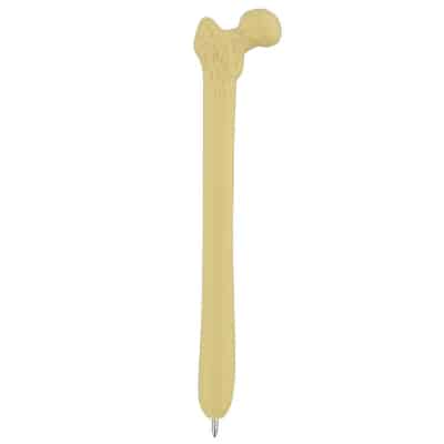 Plastic femur bone shaped pen blank.