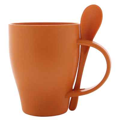 Blank plastic orange mug.