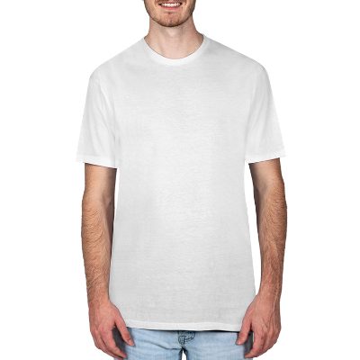 Blank white unisex short-sleeve t-shirt.