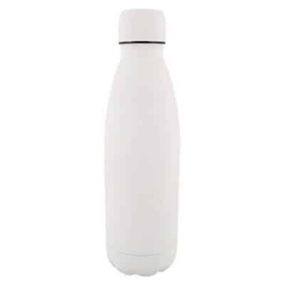 Stainless steel white water bottle blank in 16 ounces.