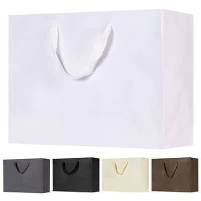 Kraft paper 13 inch eurotote with handles blank.