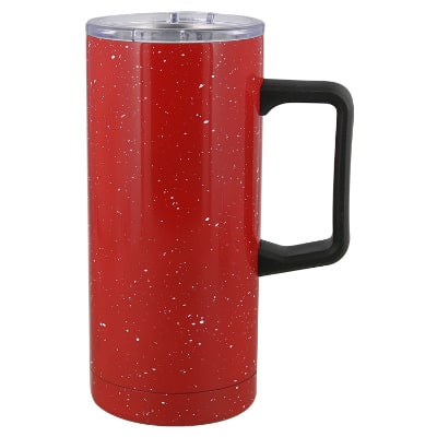 Stainless steel red tumbler blank in 17 ounces.