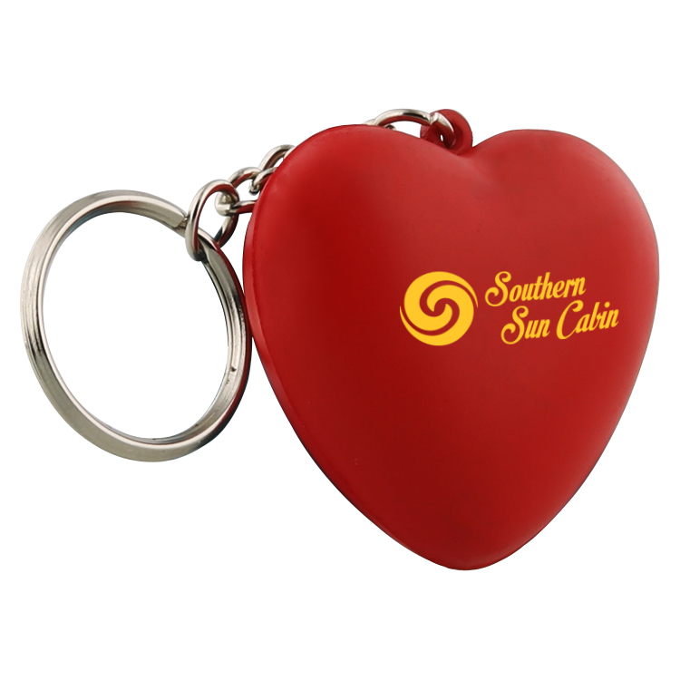 Heart Stress Ball Keychain