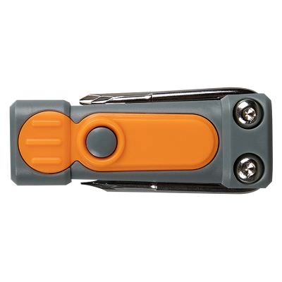 Orange plastic light with screwdriver available in bulk.