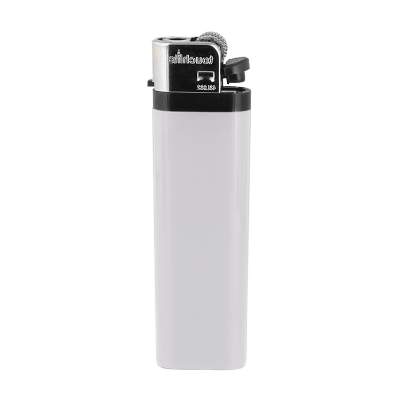 Blank white plastic lighter available in bulk.