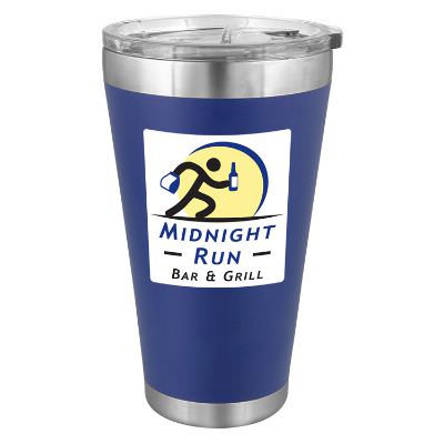 Navy Blue tumbler with full color imprint.