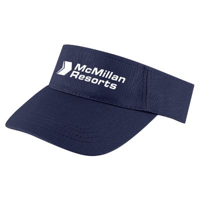 Navy Blue customizable cotton visor.
