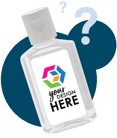 Personalized hand sanitizer with full-color imprint