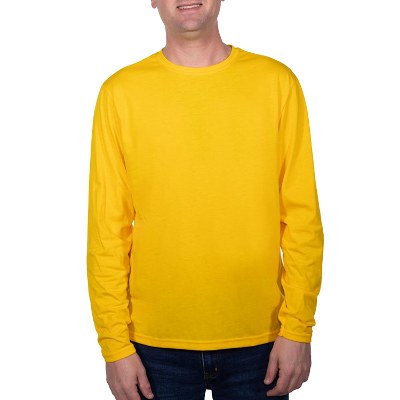 Blank long sleeve t-shirt in gold.