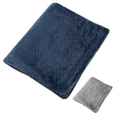 Blue etch textured blank blanket.