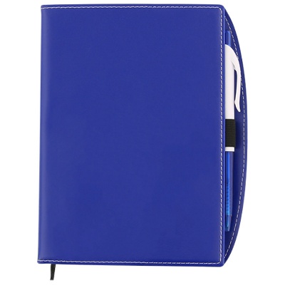 Polyurethane blue hannah journal with pen blank.