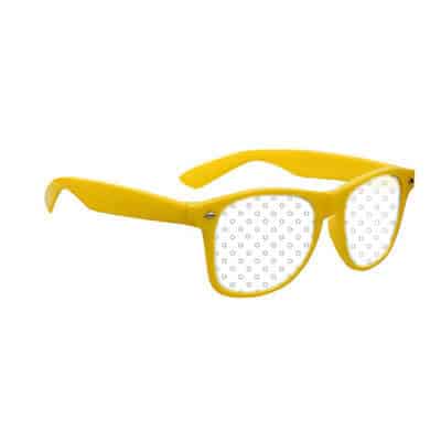 Polycarbonate yellow throwback specs blank.