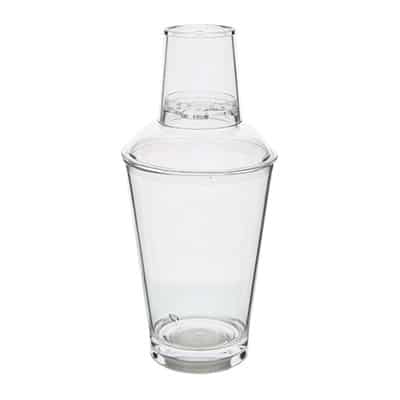 Acrylic clear cocktail shaker blank in 14 ounces.