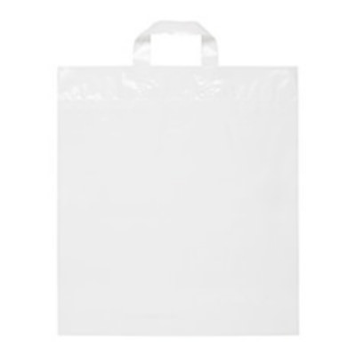 Plastic clear medium soft loop recyclable bag blank.