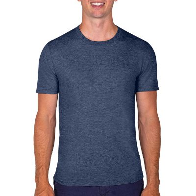 Plain heather navy t-shirt.