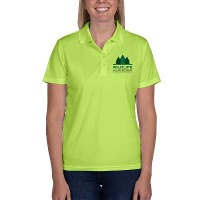 Customized safety yellow full color ladies' polo