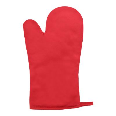 Red silicone and rpet ad mitt blank.