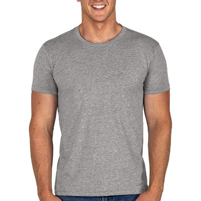 Plain premium heather tri-blend t-shirt.