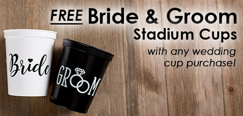 Free Bride & Groom Can Coolers