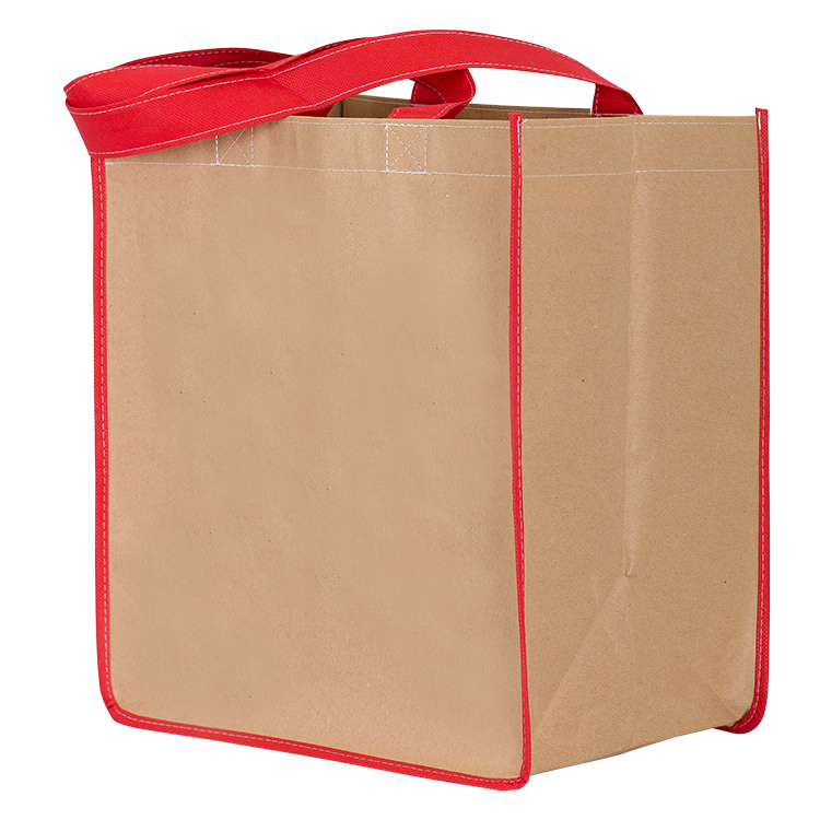 Paper and polypropylene tote blank.